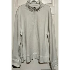 Amazon Essentials Men's Off White‎ Quarter Zip Up Fleece Jacket Size XXL